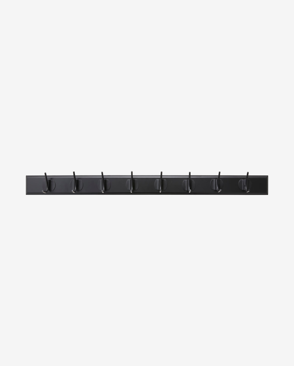 EDGY coat rack, 8 hooks - black w. black finish