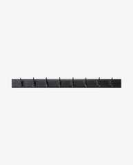 EDGY coat rack, 8 hooks - black w. black finish