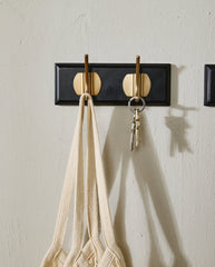EDGY coat rack, 2 hooks - black