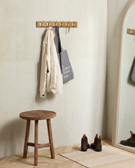 EDGY coat rack, 6 hooks - camel