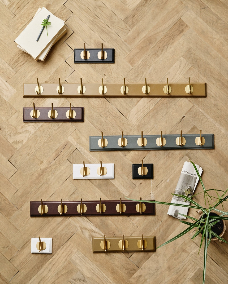 EDGY coat rack, 3 hooks - camel