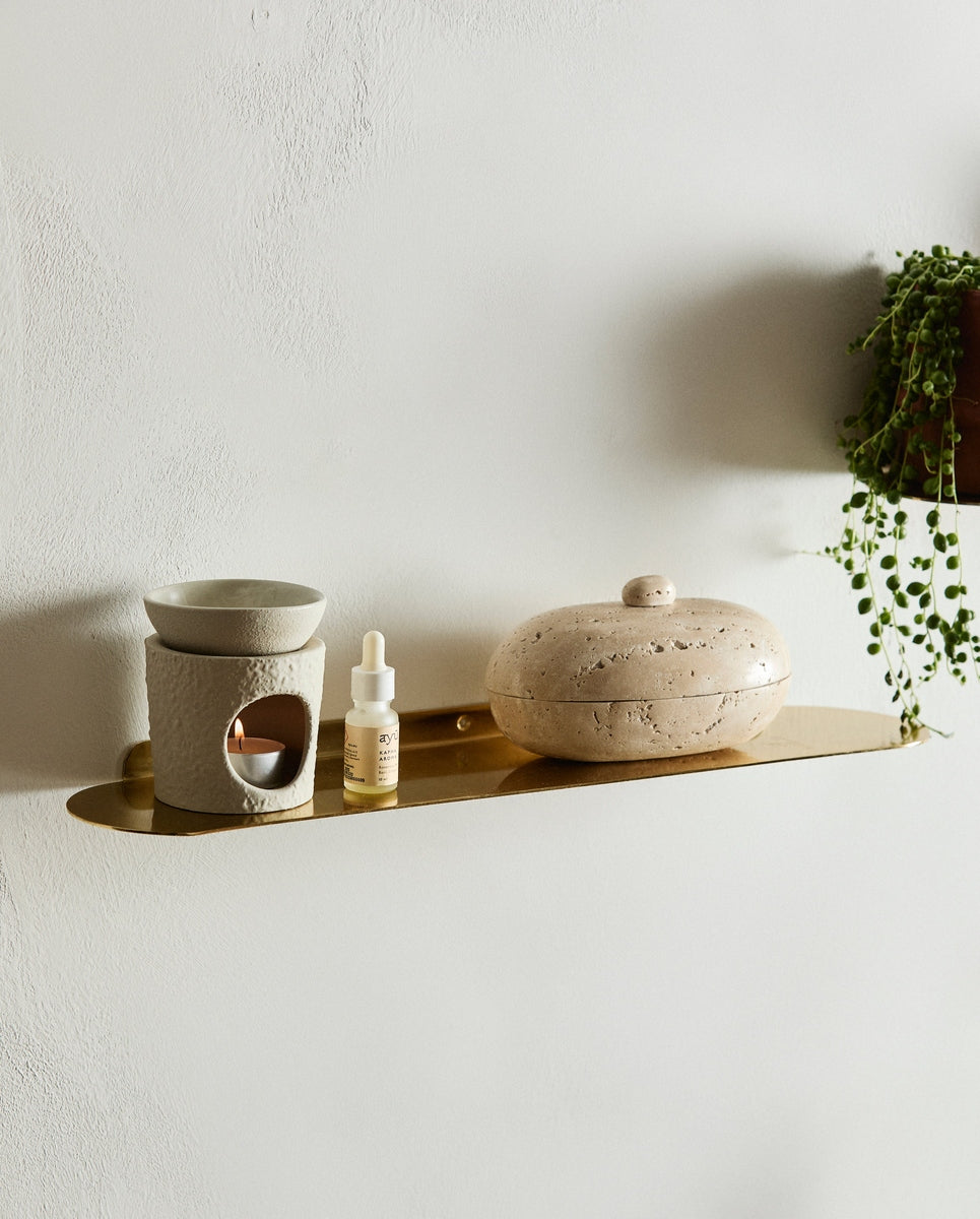 FANOE shelf, S - golden finish