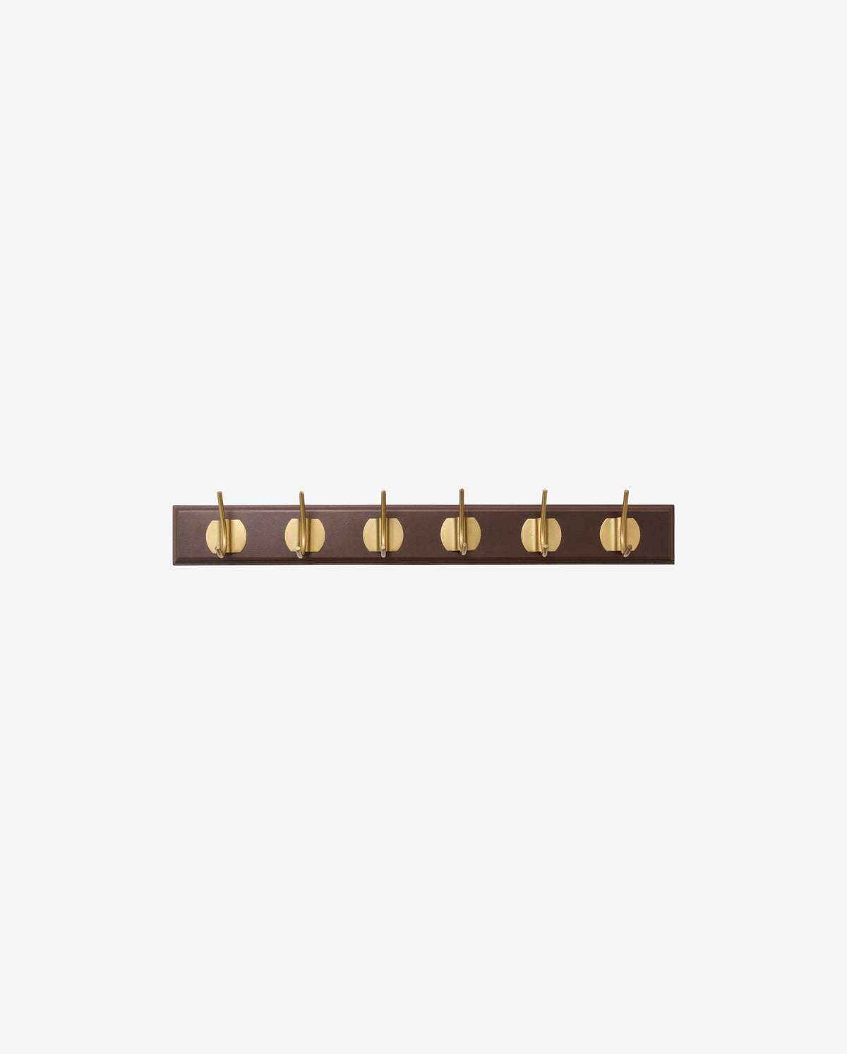 EDGY coat rack, 6 hooks - dark brown