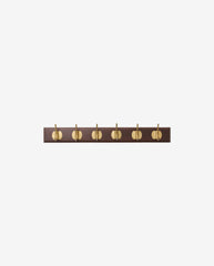 EDGY coat rack, 6 hooks - dark brown