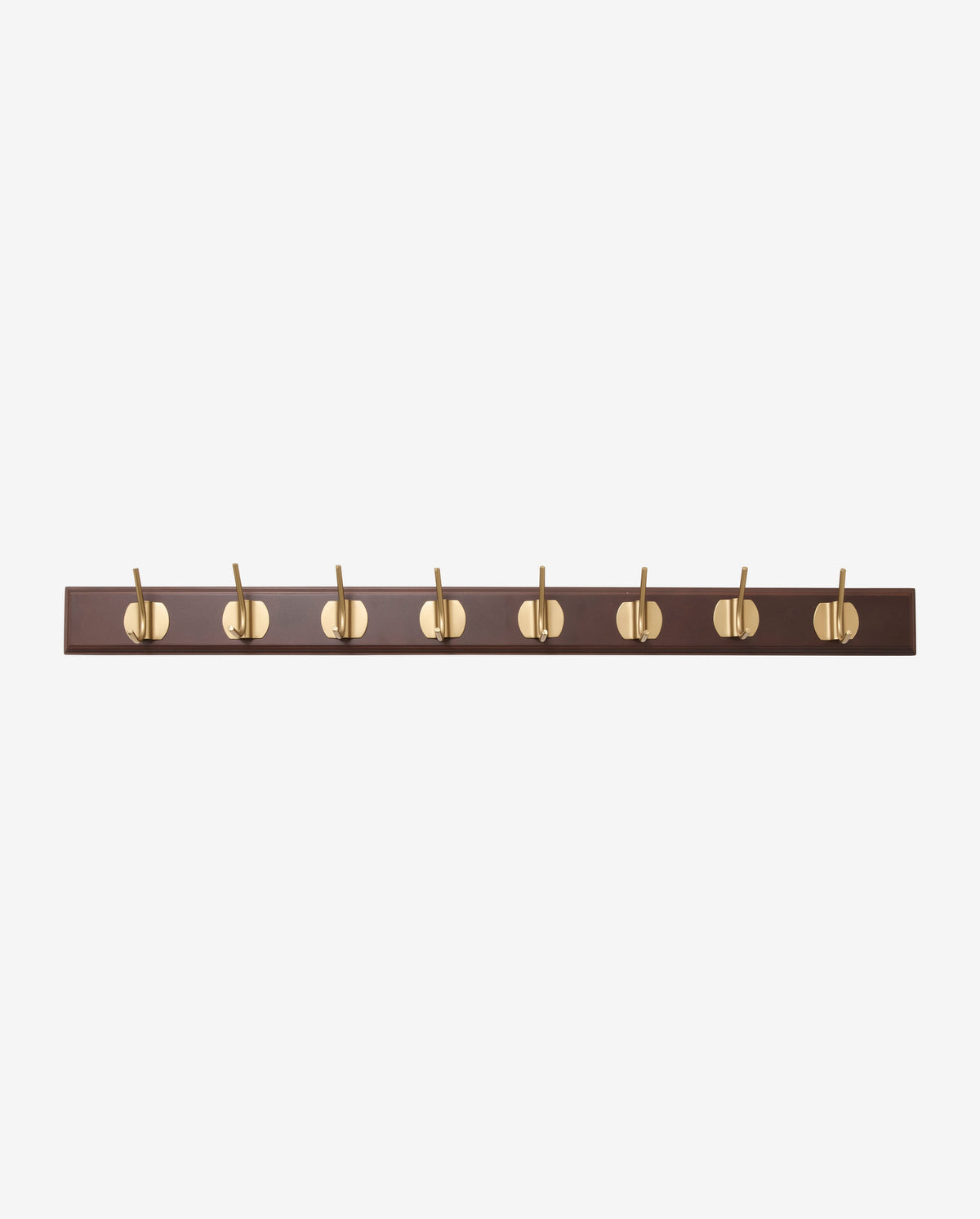 EDGY coat rack, 8 hooks - dark brown