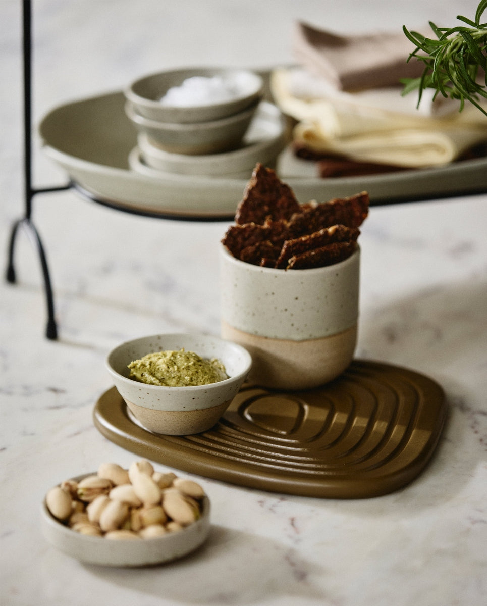 GRAINY conical bowl - sand