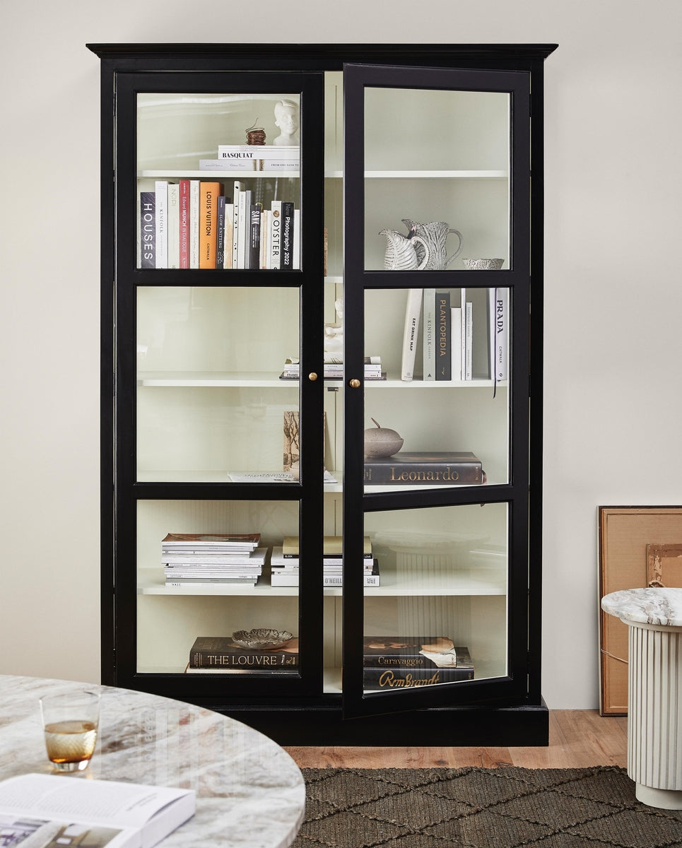 CLASSIC cabinet, double - black/off white