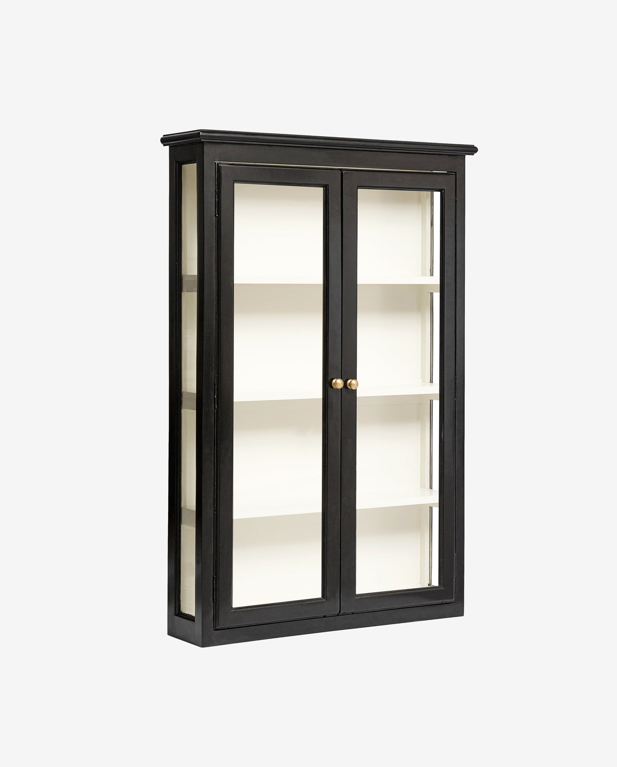 CLASSIC wall cabinet, double - black/off white