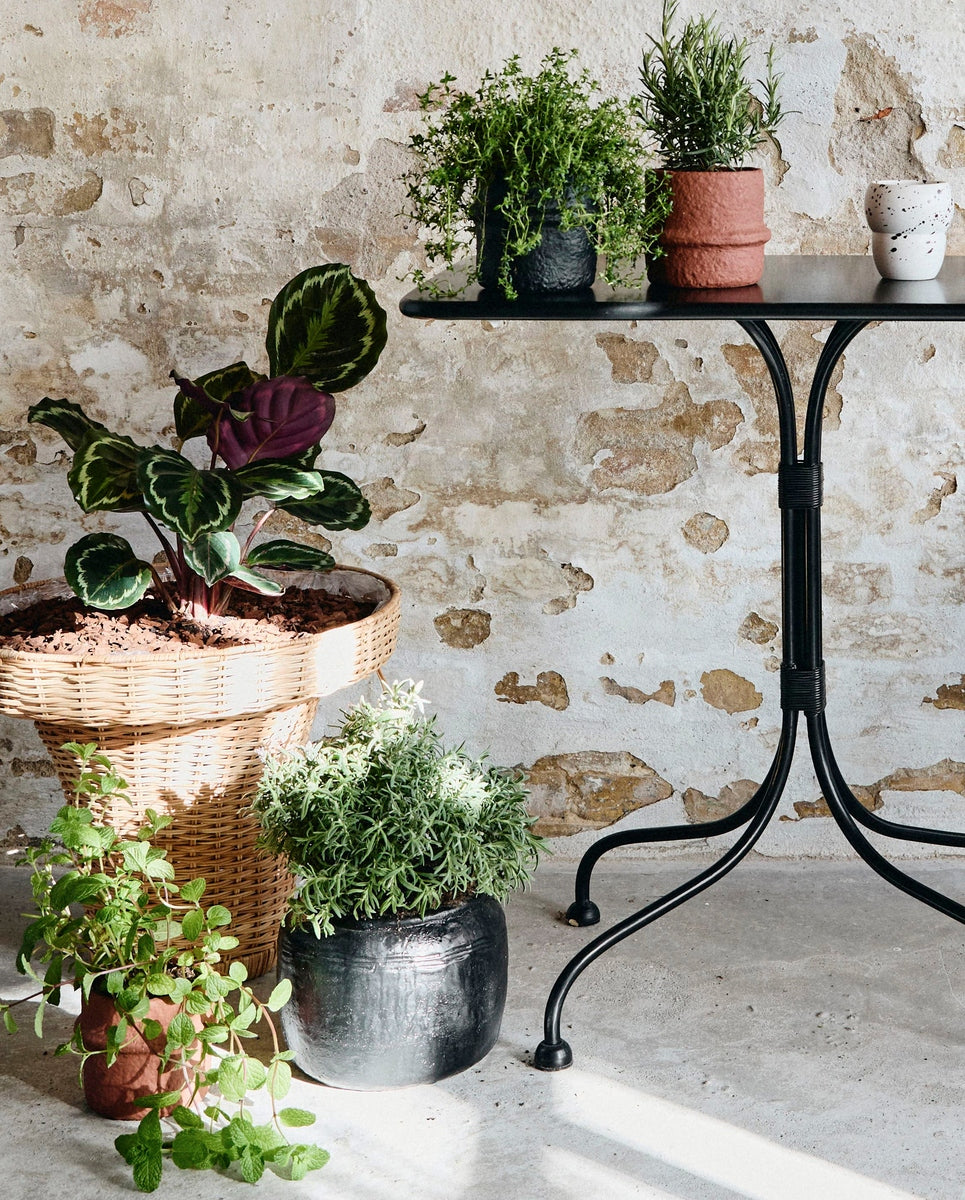 CIRA cement pot, S - black