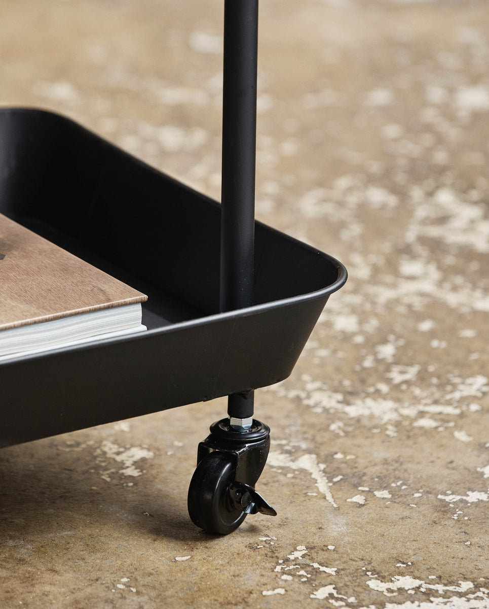 FULDA Iron trolley on wheels - black