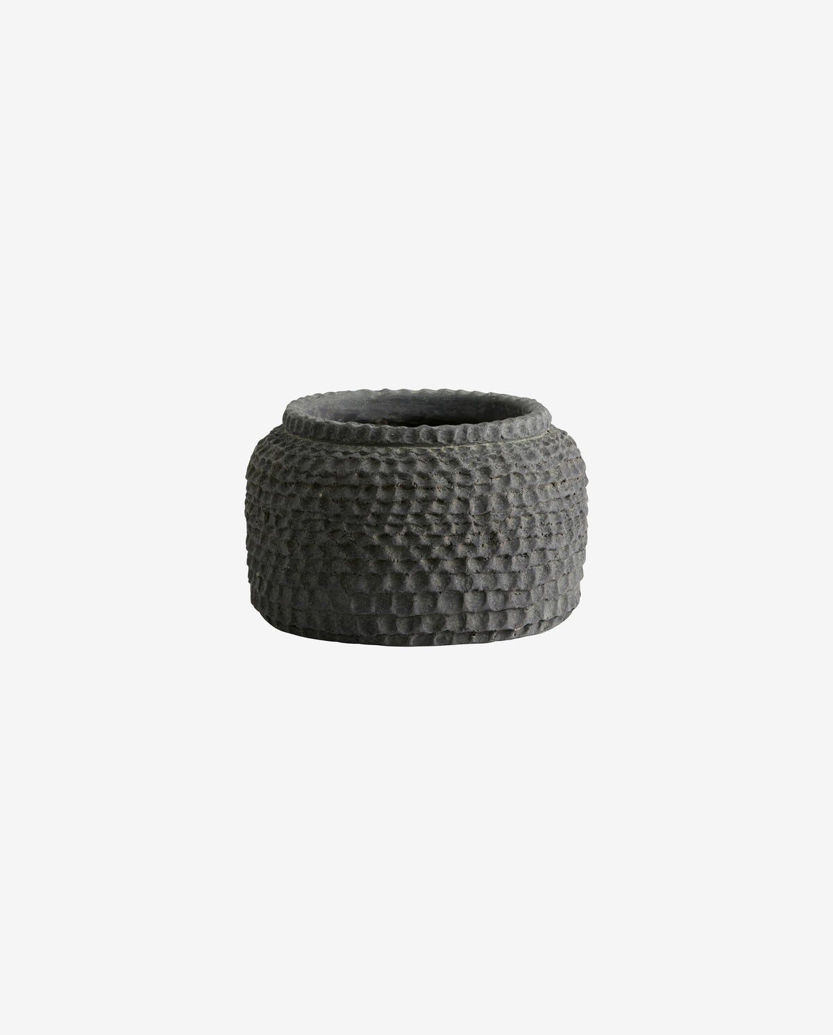 AOBA pot, M, cement - grey