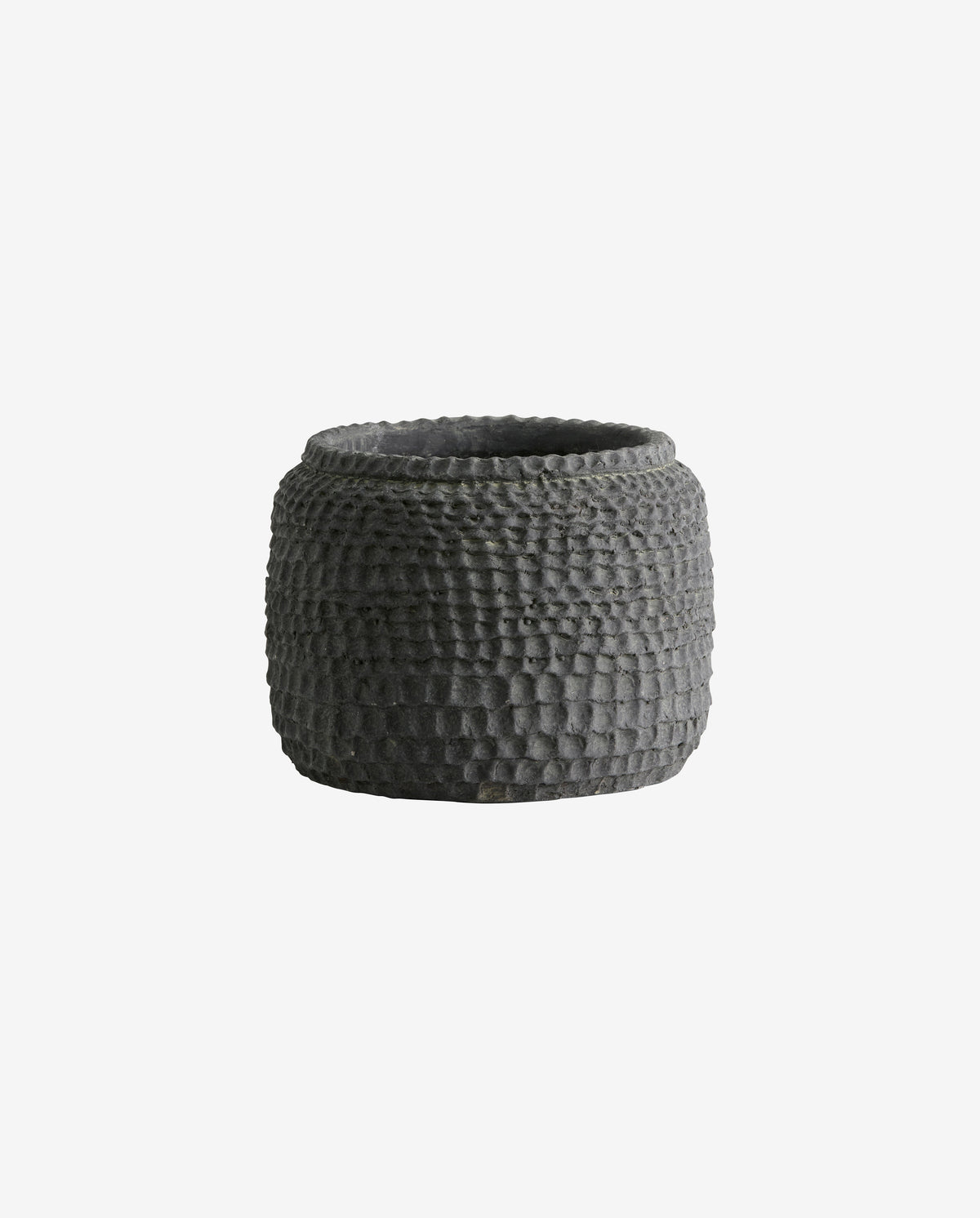 AOBA pot, L, cement - grey
