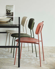 ESA dining chair - rust red
