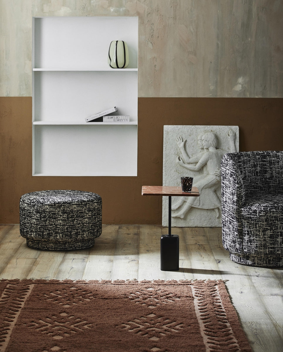 BOMU lounge chair - black/white