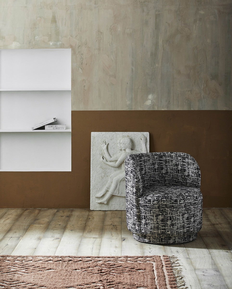 BOMU lounge chair - black/white