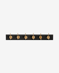 EDGY coat rack, 6 hooks - black