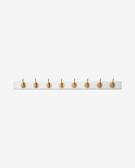EDGY coat rack, 8 hooks - white