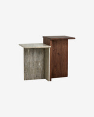 GLINA high tables - wood/marble