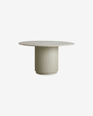 ERIE round dining table - Ivory nature marble tabletop