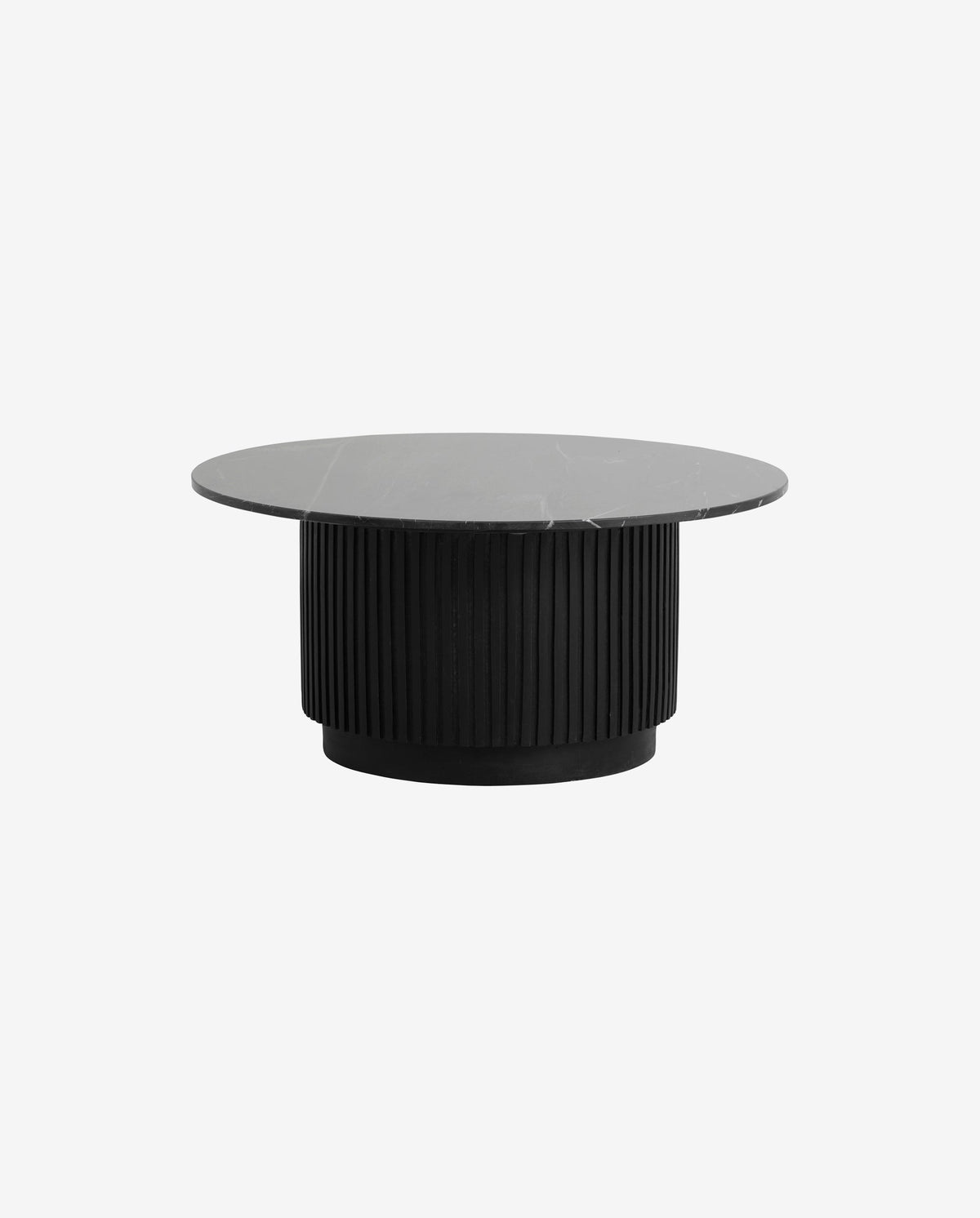 ERIE round coffee table, ø90 cm - black marble top