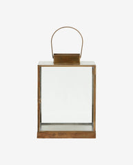 ANTIQUE lantern w/flat top, S - golden finish
