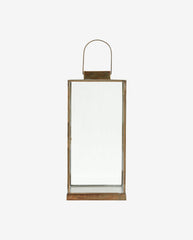 ANTIQUE lantern w/flat top, L - golden finish