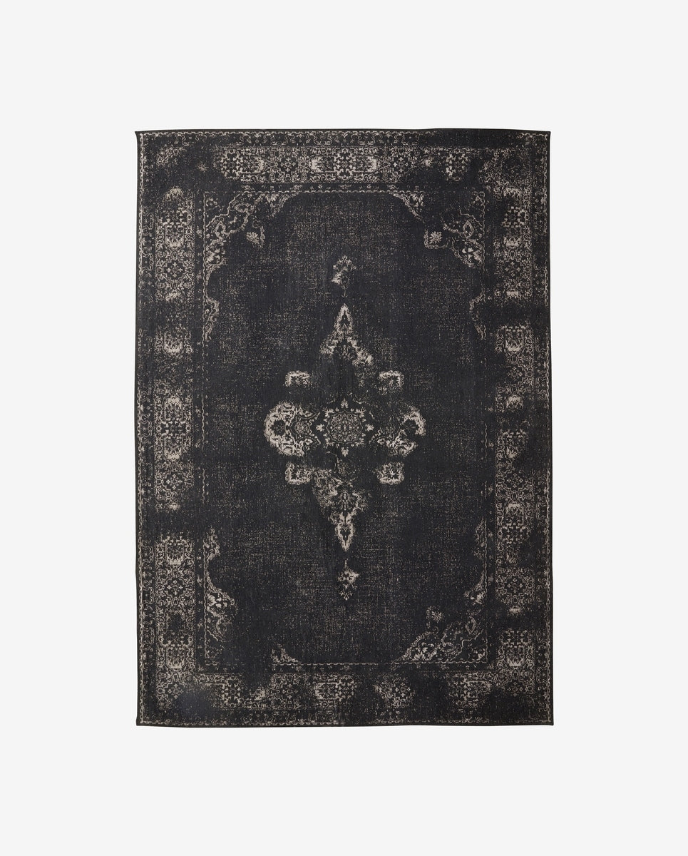 GRAND woven rug, 200x290 - dark grey/black