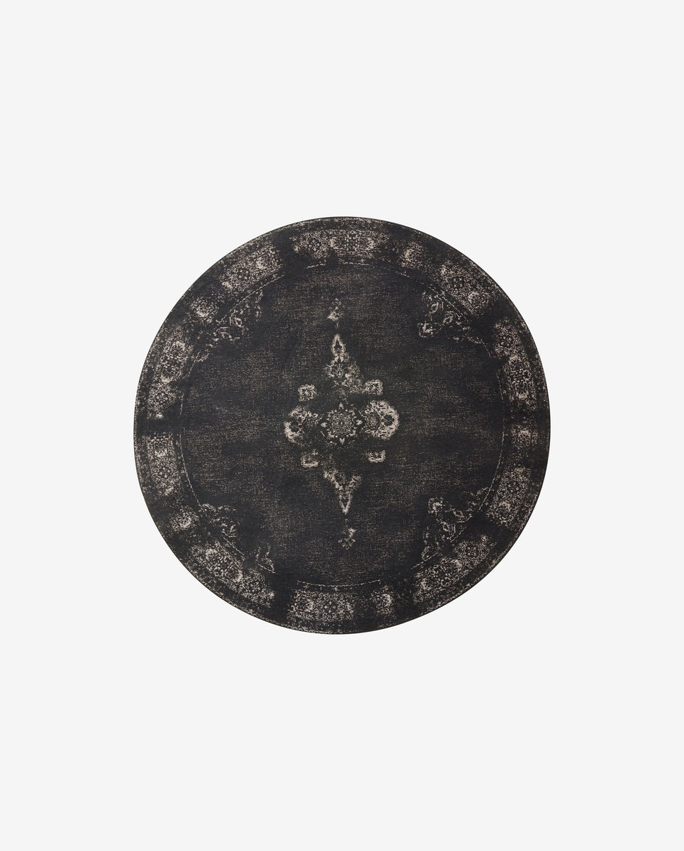 GRAND woven rug, D240 - dark grey/black
