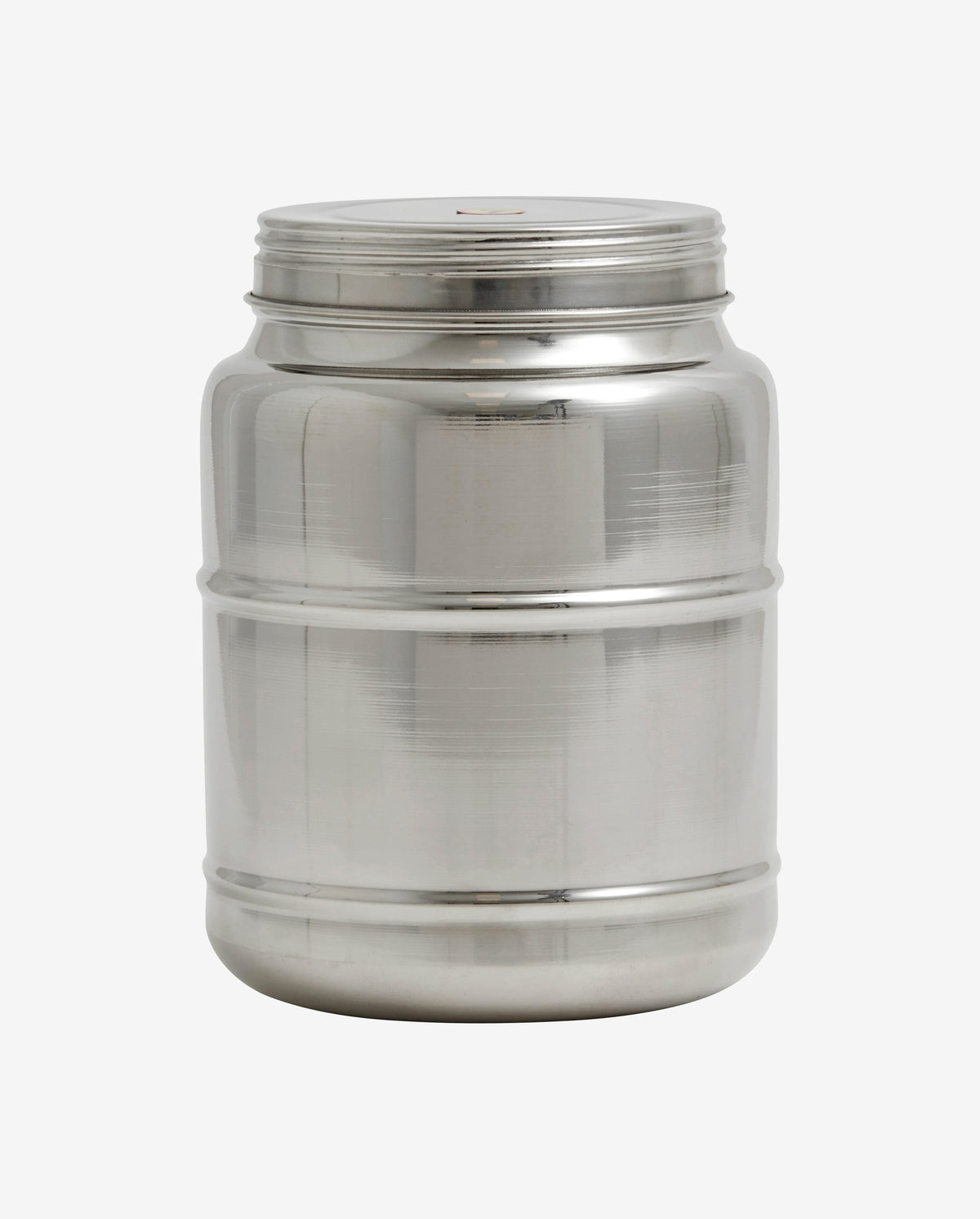 CANI can w/lid, high, L - stainless steel