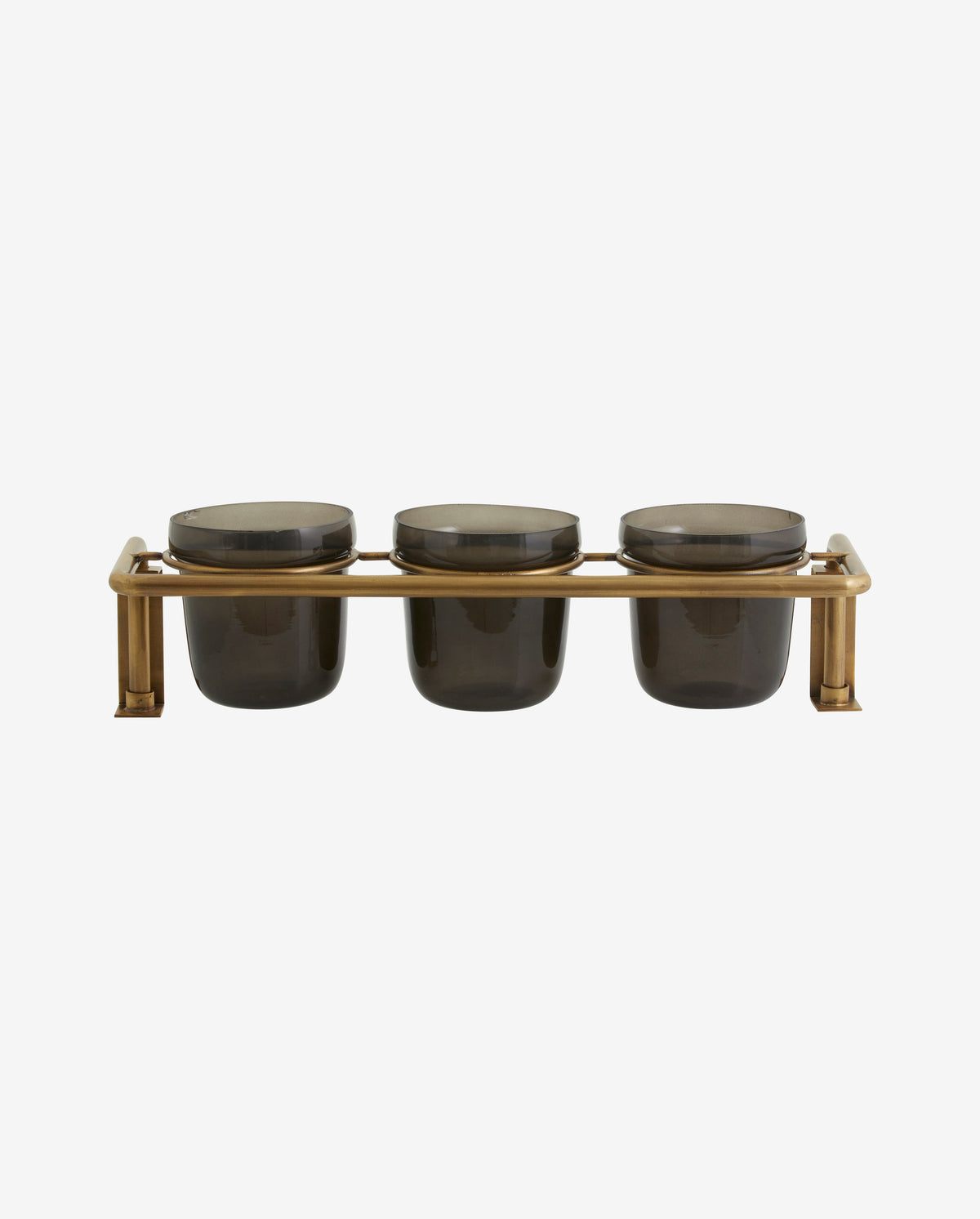 FIDRA storage shelf, black glass