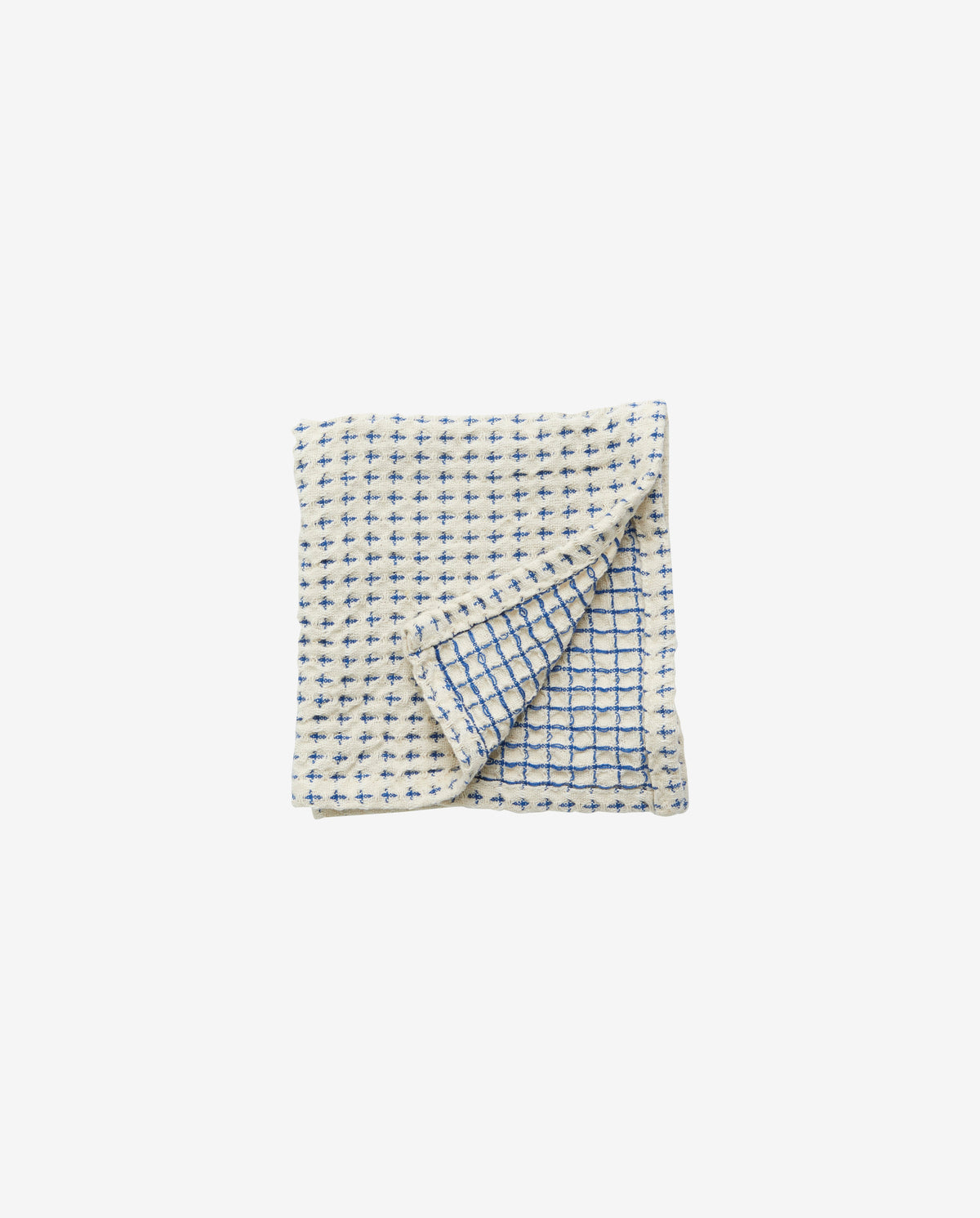 HEZE dish cloth, waffle - off white/blue