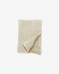 HEZE tea towel, waffle - off white/green