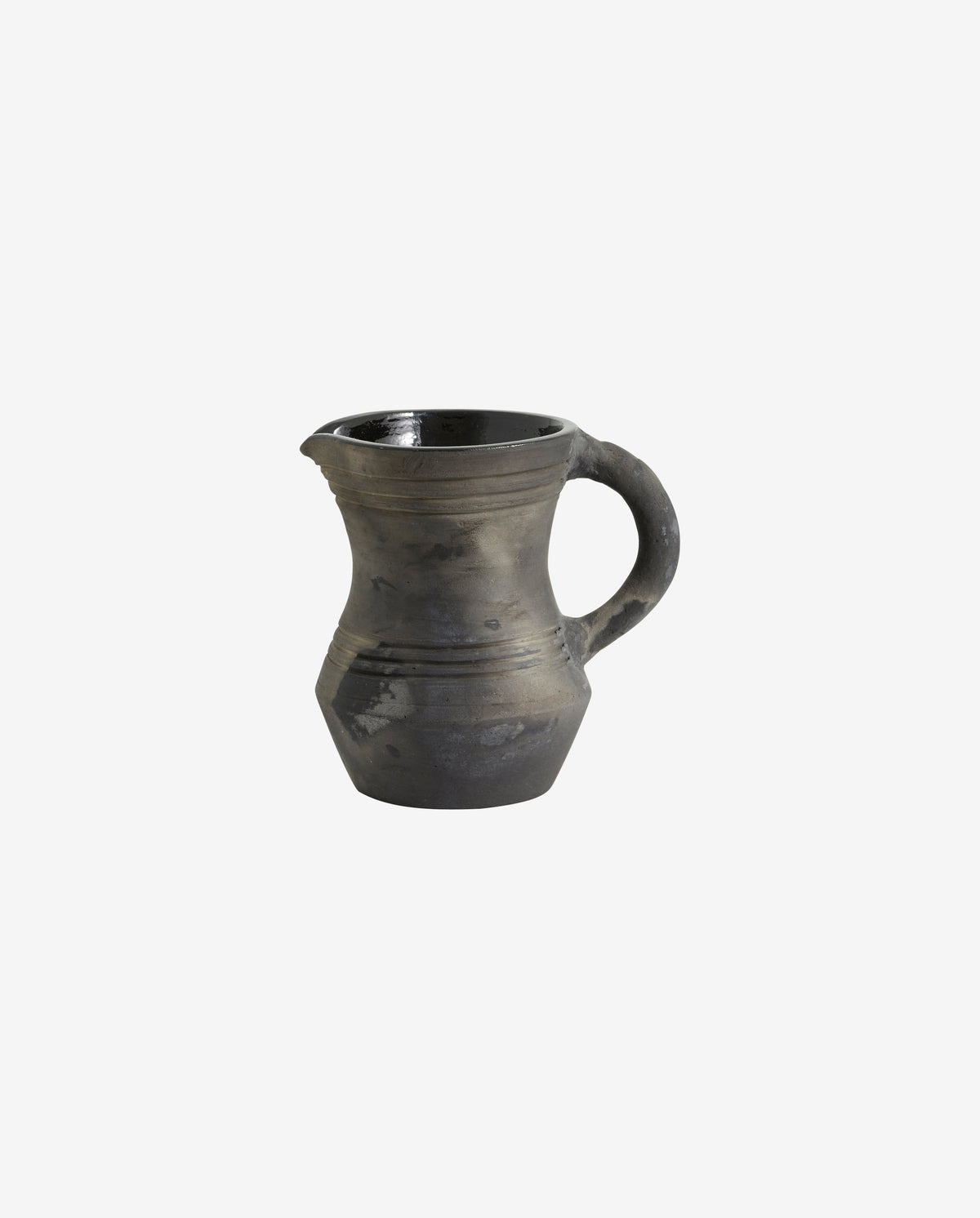 JUNIPER jug w. handle, terracotta - black