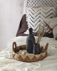 JUNIPER bottle w. lid, terracotta - black