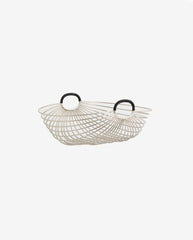 JAIPUR basket w. handles - chrome finish