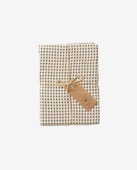 HEZE tea towel, waffle - off white/blue