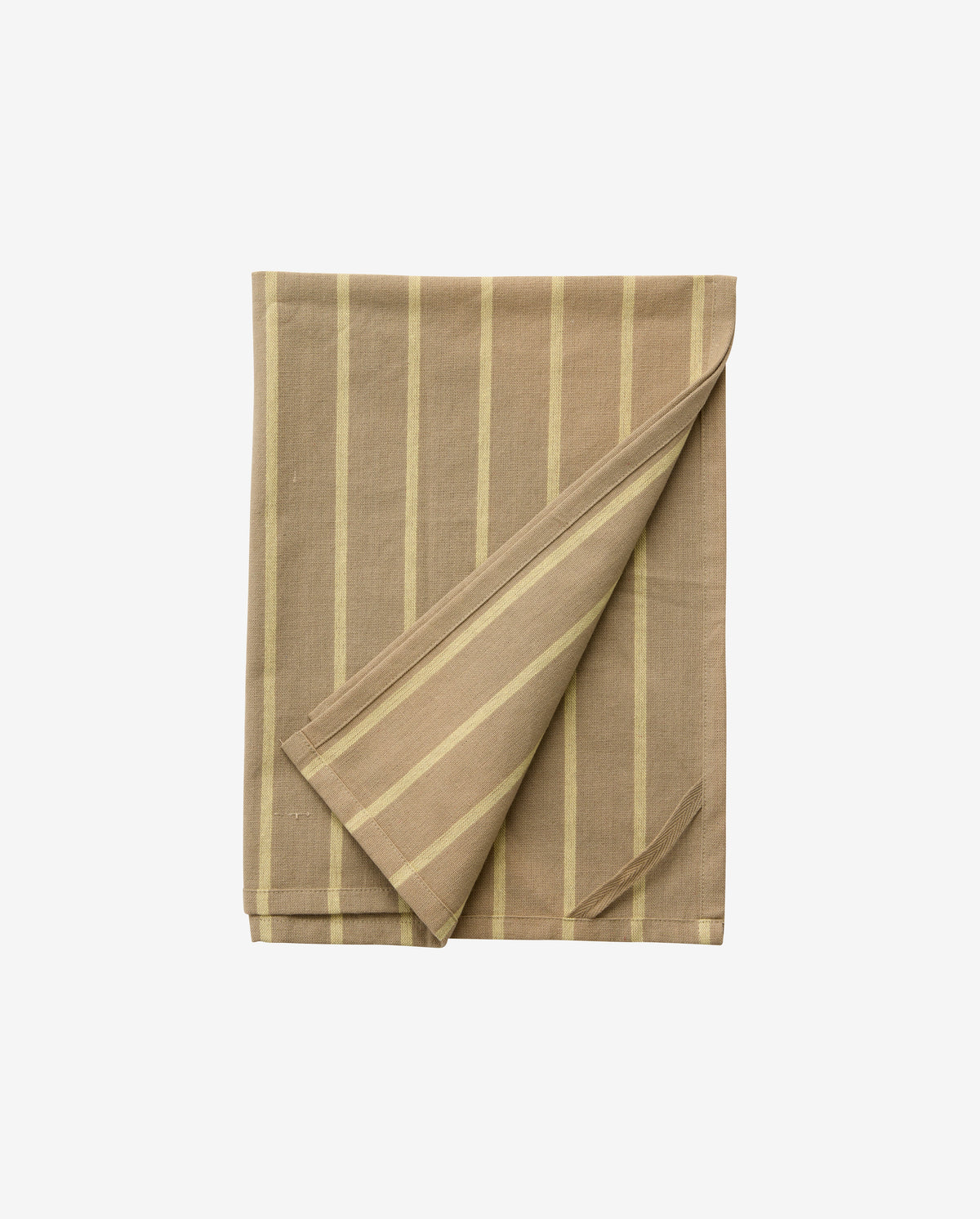 KINU tea towel, striped - yellow/beige