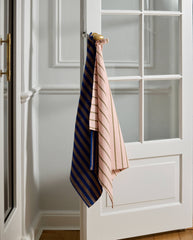 KINU tea towel, striped - green/pink