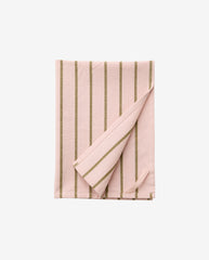 KINU tea towel, striped - green/pink
