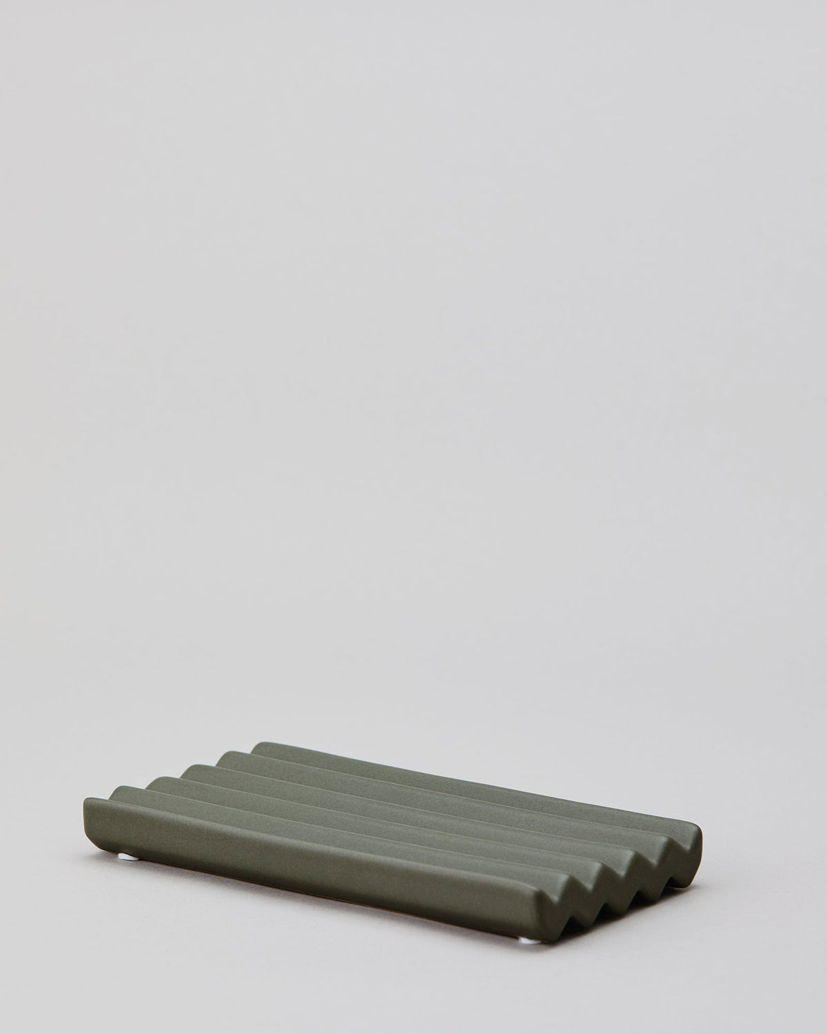 Ceramic soap tray large | GREEN 8 x 15 cm
