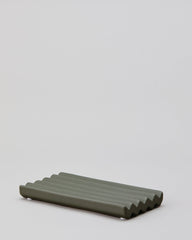 Ceramic soap tray large | GREEN 8 x 15 cm