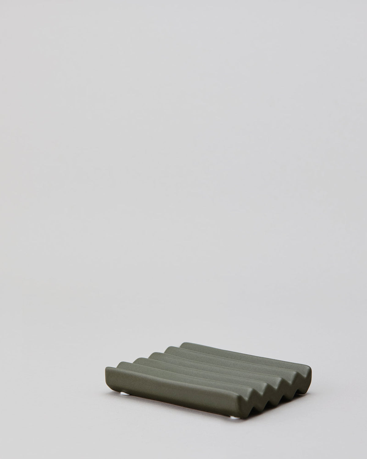 Ceramic soap tray small | GREEN 8 x 10 cm