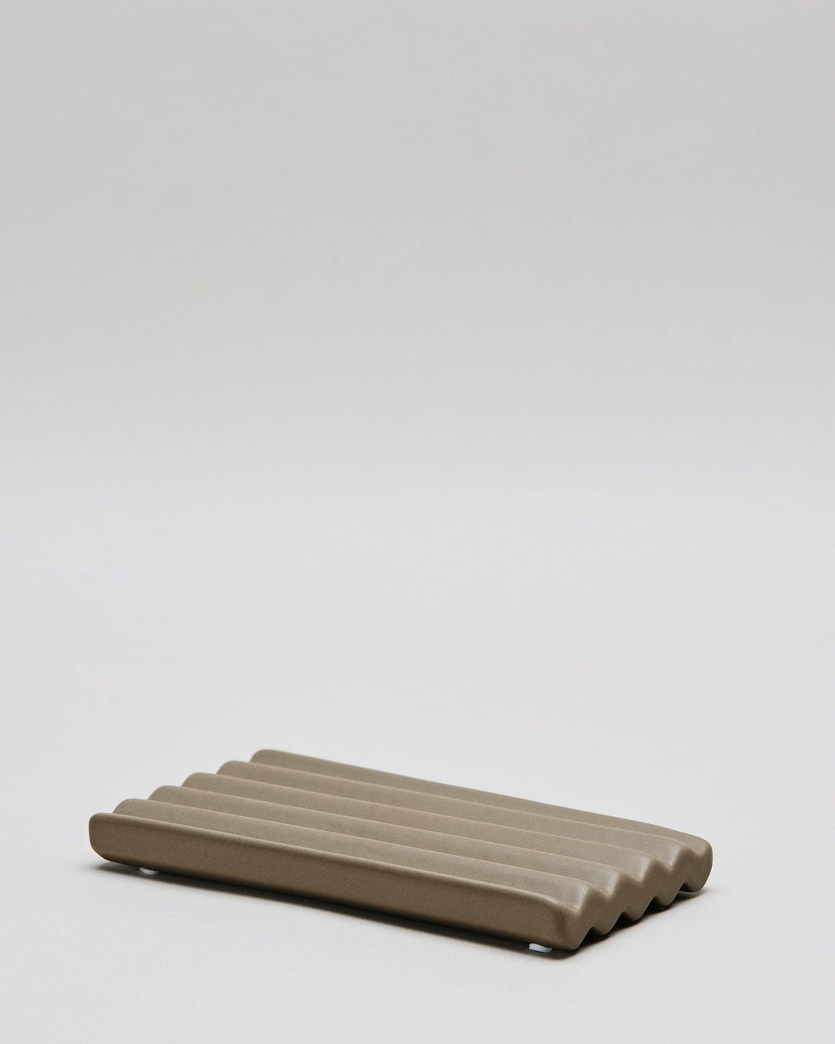 Ceramic soap tray large | TAUPE 8 x 15 cm
