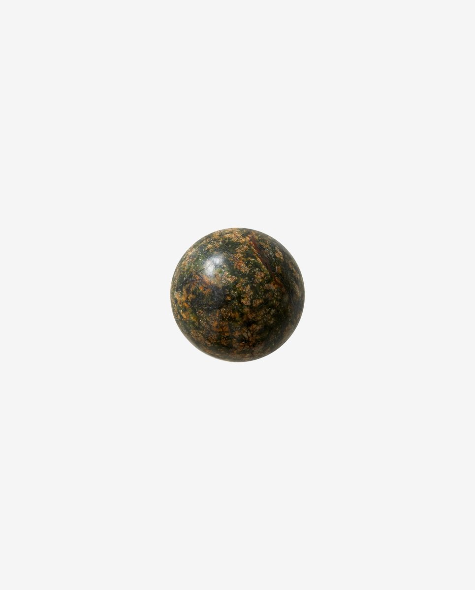 ACTON knob, marble - multi green