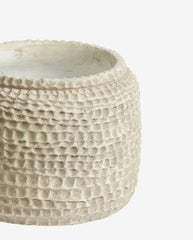 AOBA pot, L, cement - white