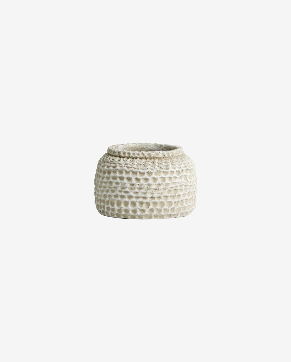 AOBA pot, S, cement - white