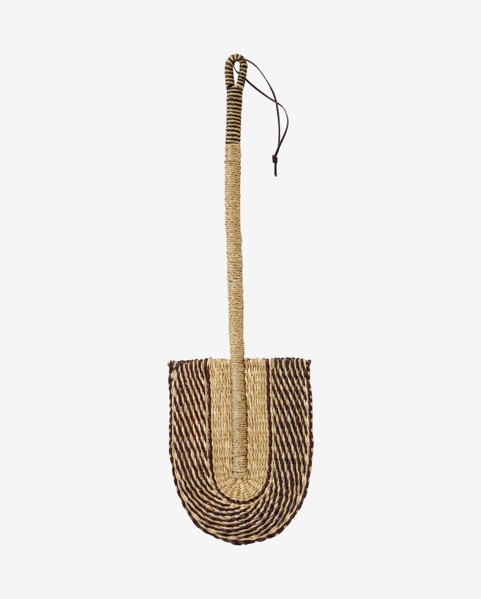 BEATE carpet beater - natural/brown