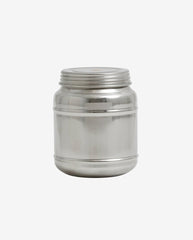 CANI can w/lid, high, M - stainless steel