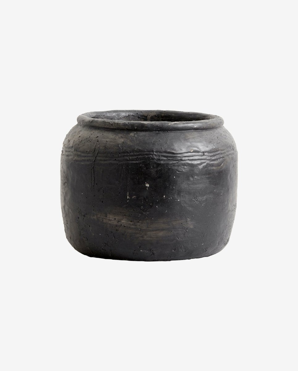CIRA cement pot, S - black