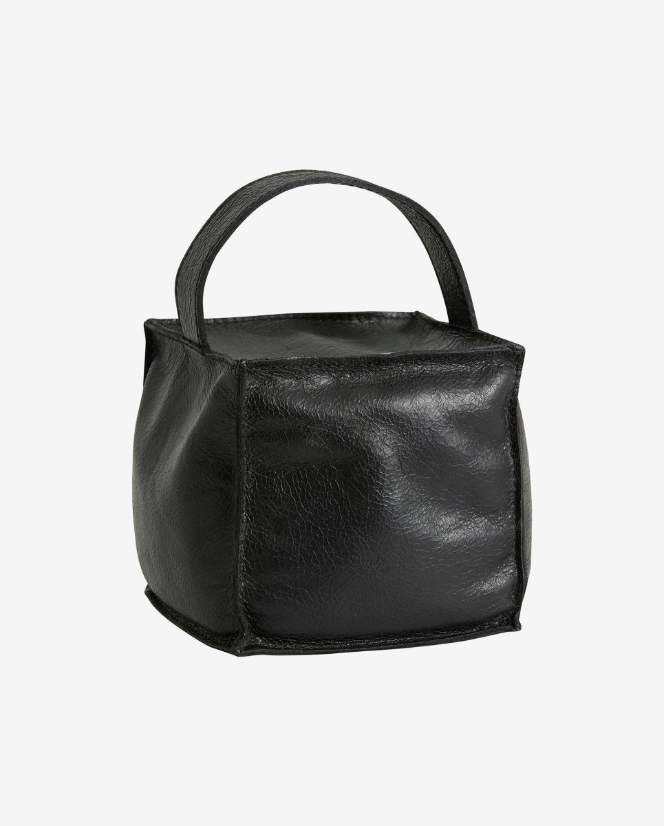COOK door stopper, square, leather - black